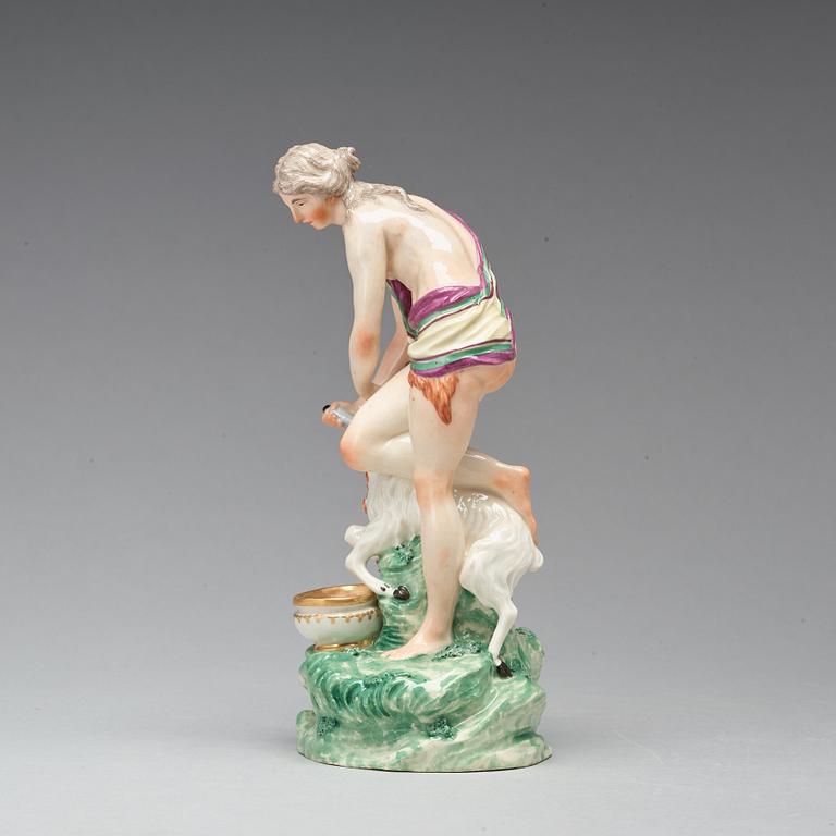 A Ludwigsburg allegorical porcelain figure, Germany, late 18th Century.