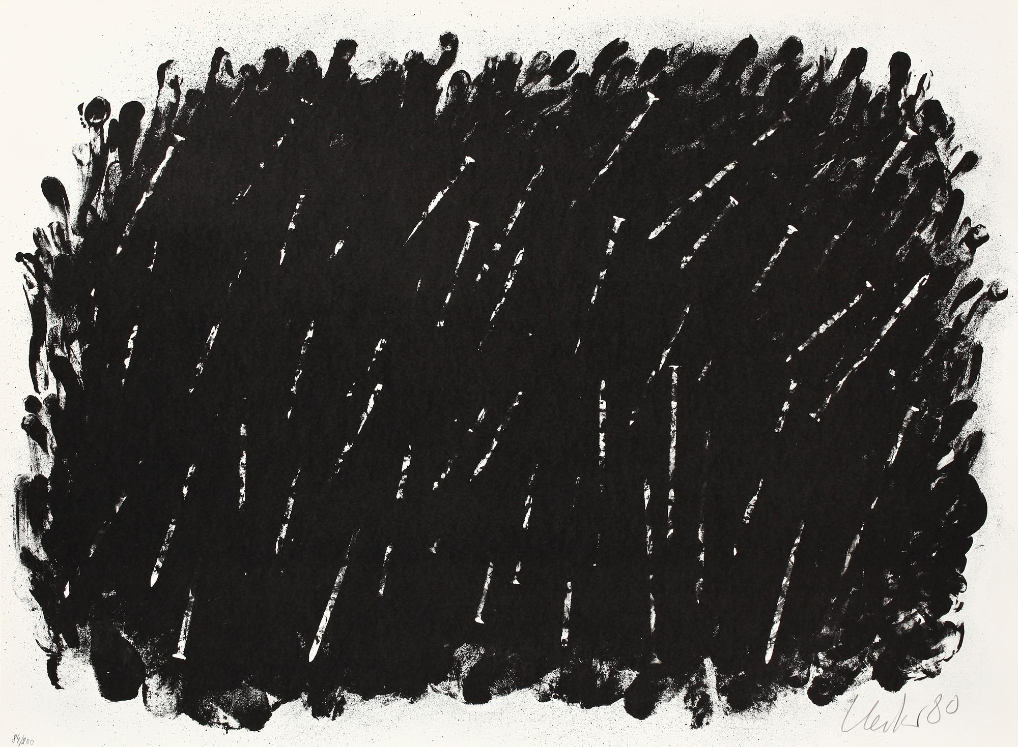 GUNTHER UECKER, färgoffset, 4 st, sign o dat 80, numr 84/200.