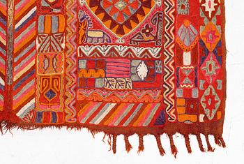 Embroidered textile, old, Marsh nomads, Iraq, approx. 260 x 180 cm.