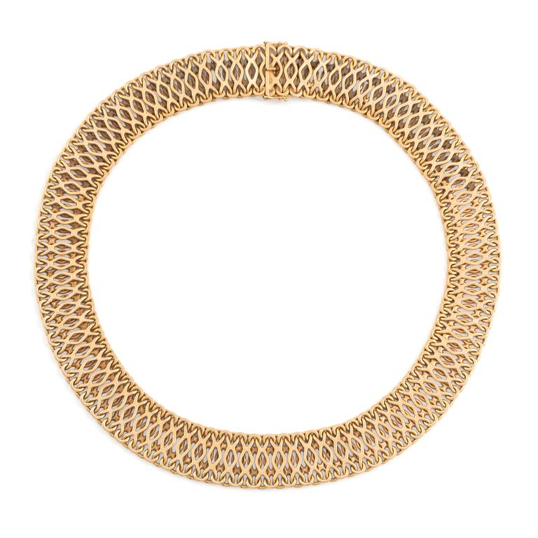 Collier 18K guld, JE Hellströmer.