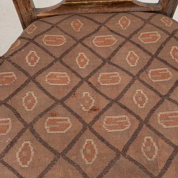 Karmstolar två st , rokoko  1700-talets mitt.