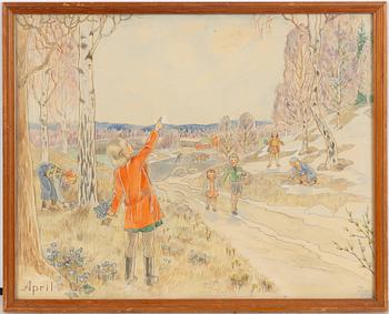 Maj Lindman, 'March' and 'April'.