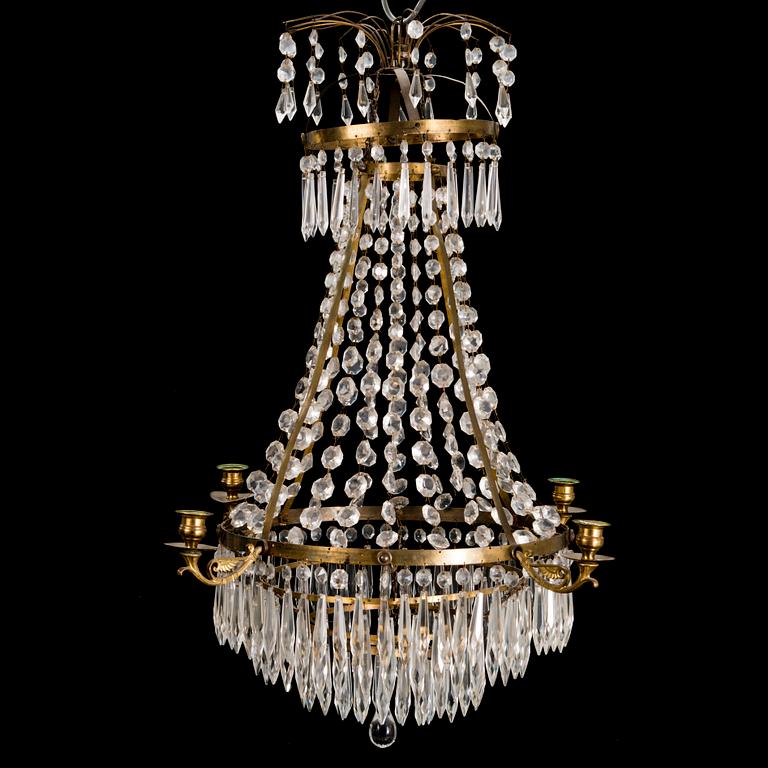 CHANDELIER, Empire style early 20th century.