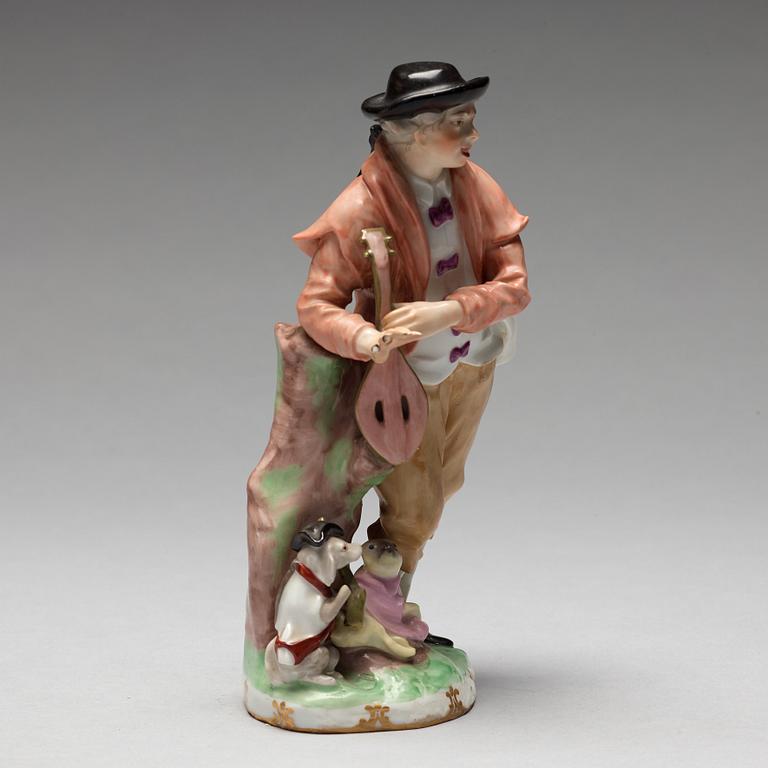 A 'Vienna' figure of a fiddler, 20th Century.