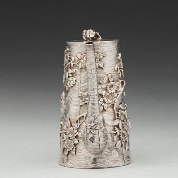 KAFFEKANNA, silver. Japan, tidigt 1900-tal.