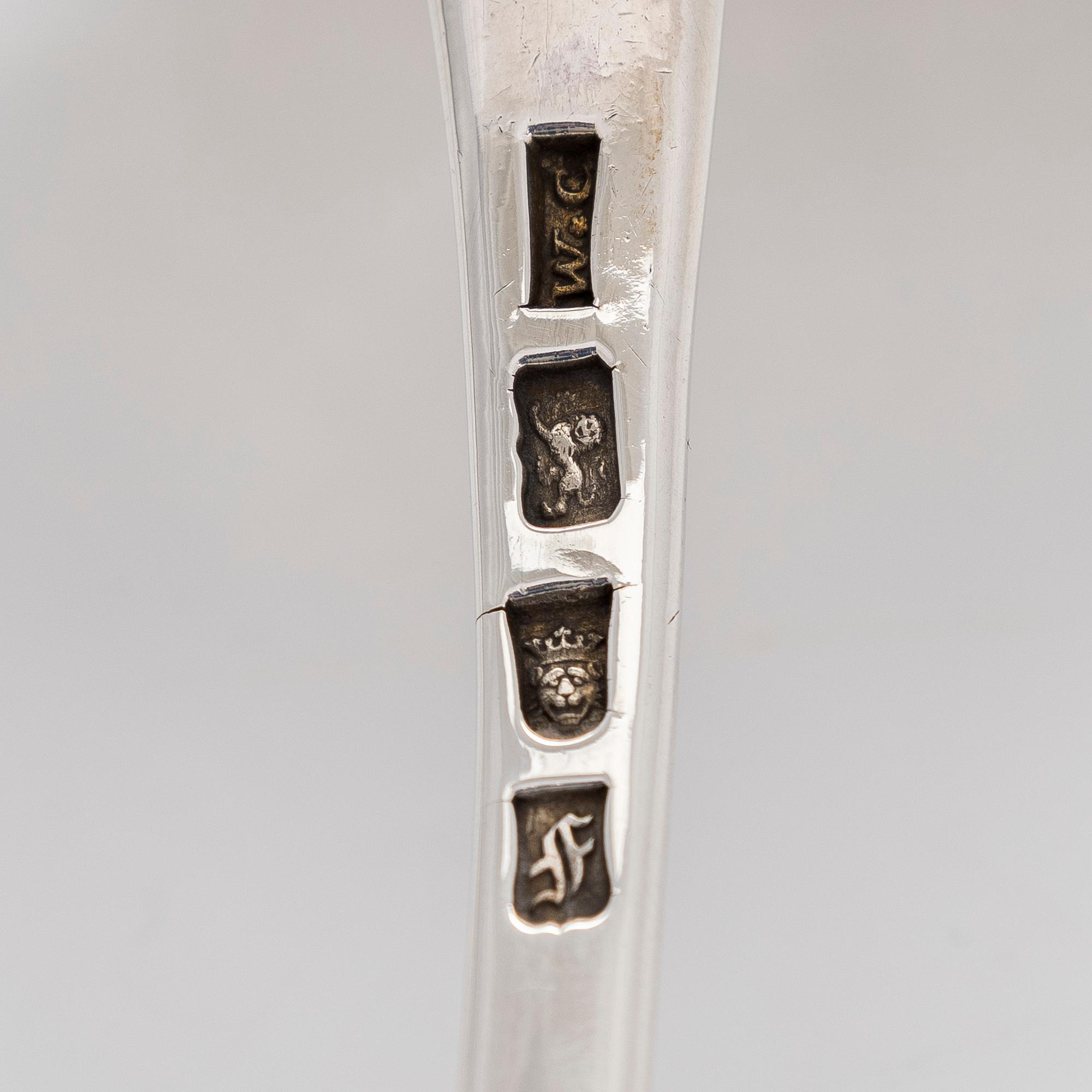 Kauha, sterling hopeaa, Lontoo Englanti 1761.