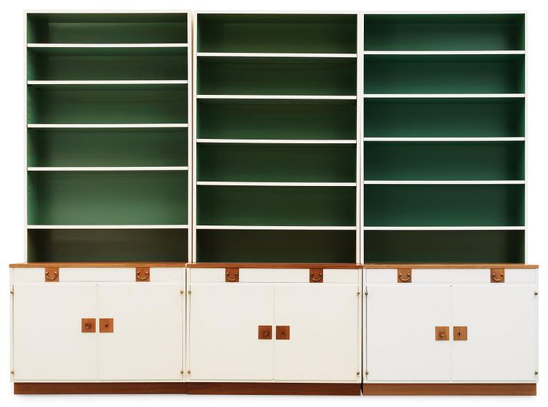 A set of three Josef Frank book shelves, Svenskt Tenn, Sweden.