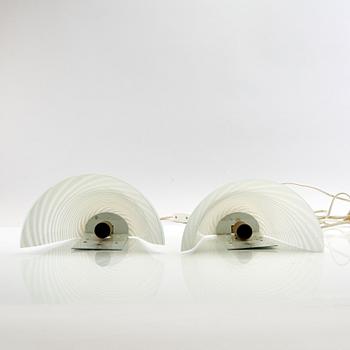 Wall lamps, a pair, probably Murano, second half of the 20th century.