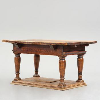A Swedish baroque pine table, circa 1700.