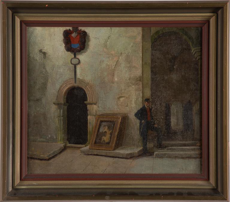 JAKOB KULLE, oil on canvas mounted on board, signed.