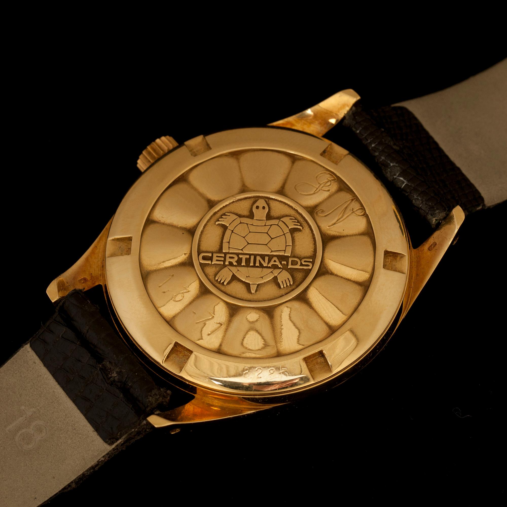 HERR ARMBANDSUR, Certina DS, guld 18K. Original etui. 1970-tal.