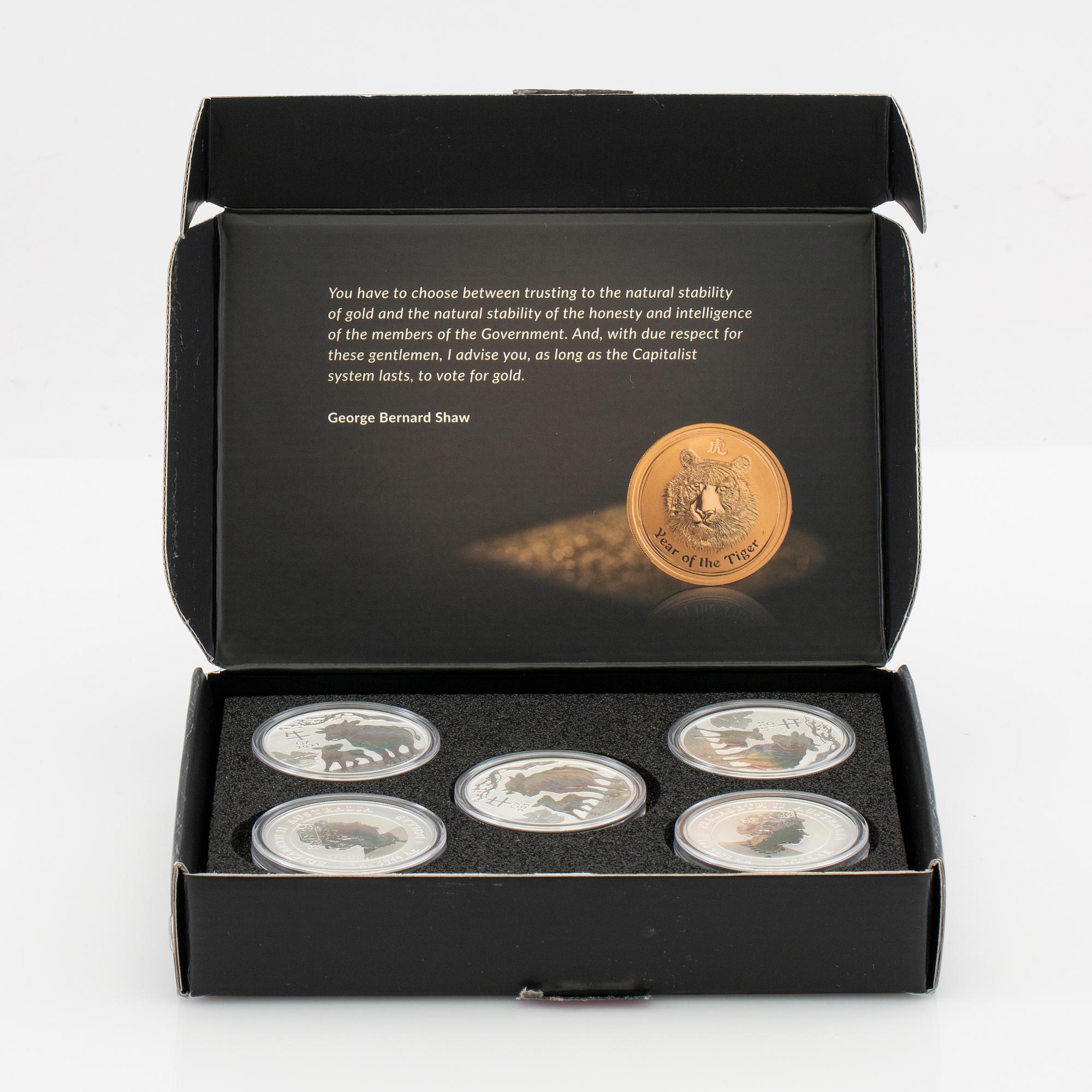 15 pcs 1oz coins 999 silver.