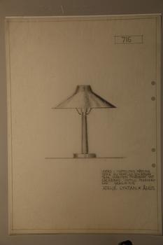 Hans Bergström, bordslampa, modell "716", ateljé Lyktan, 1940/50-tal.
