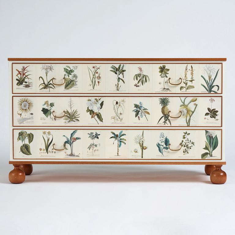 Josef Frank, a mahogany chest of drawers 'Flora Linné', Svenskt Tenn, Sweden 2007, made in a limited edition of model nr 1050.