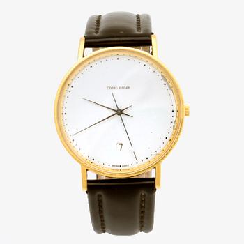 Georg Jensen, wristwatch, 18k, design, Henning Koppel.