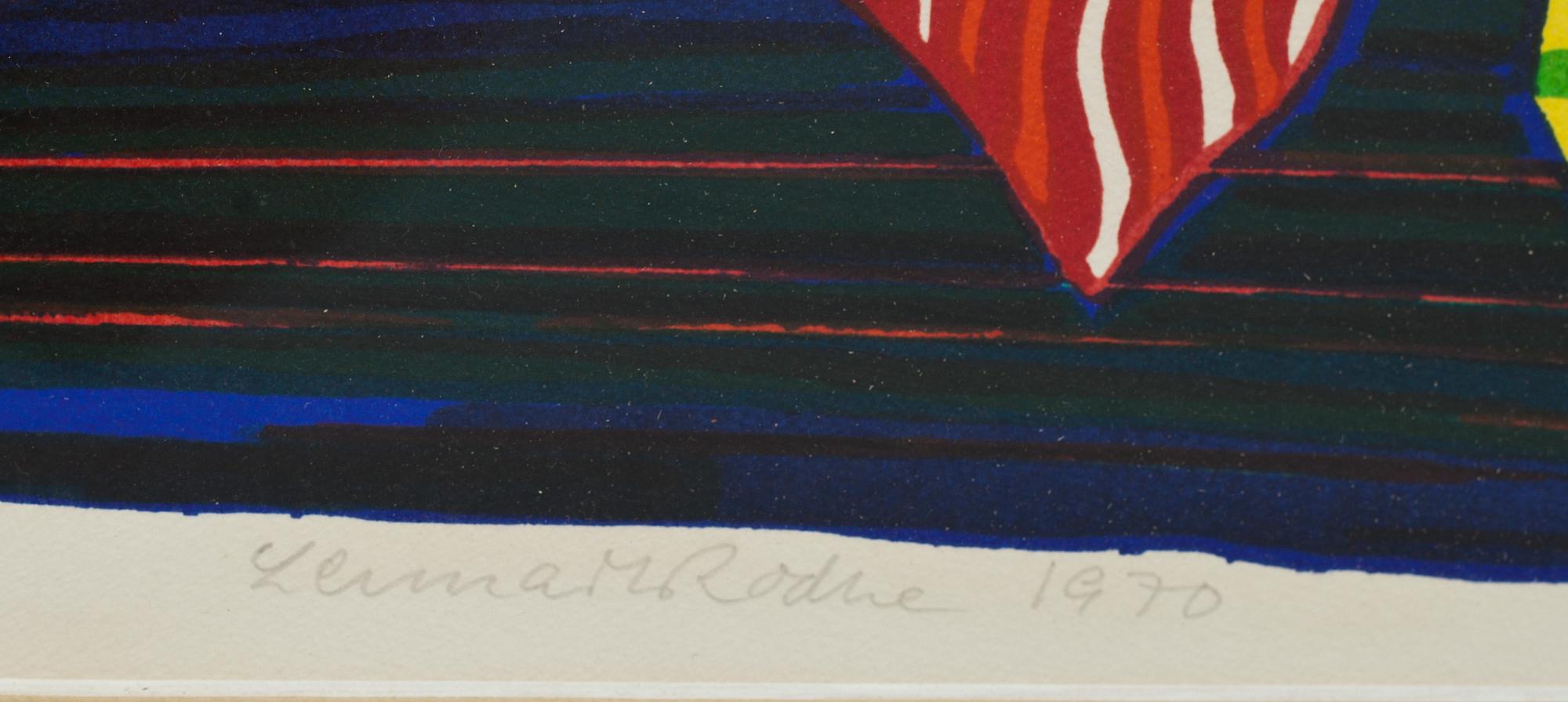 LENNART RODHE, färglitografi, signerad och daterat 1970, numrerad 28/50.