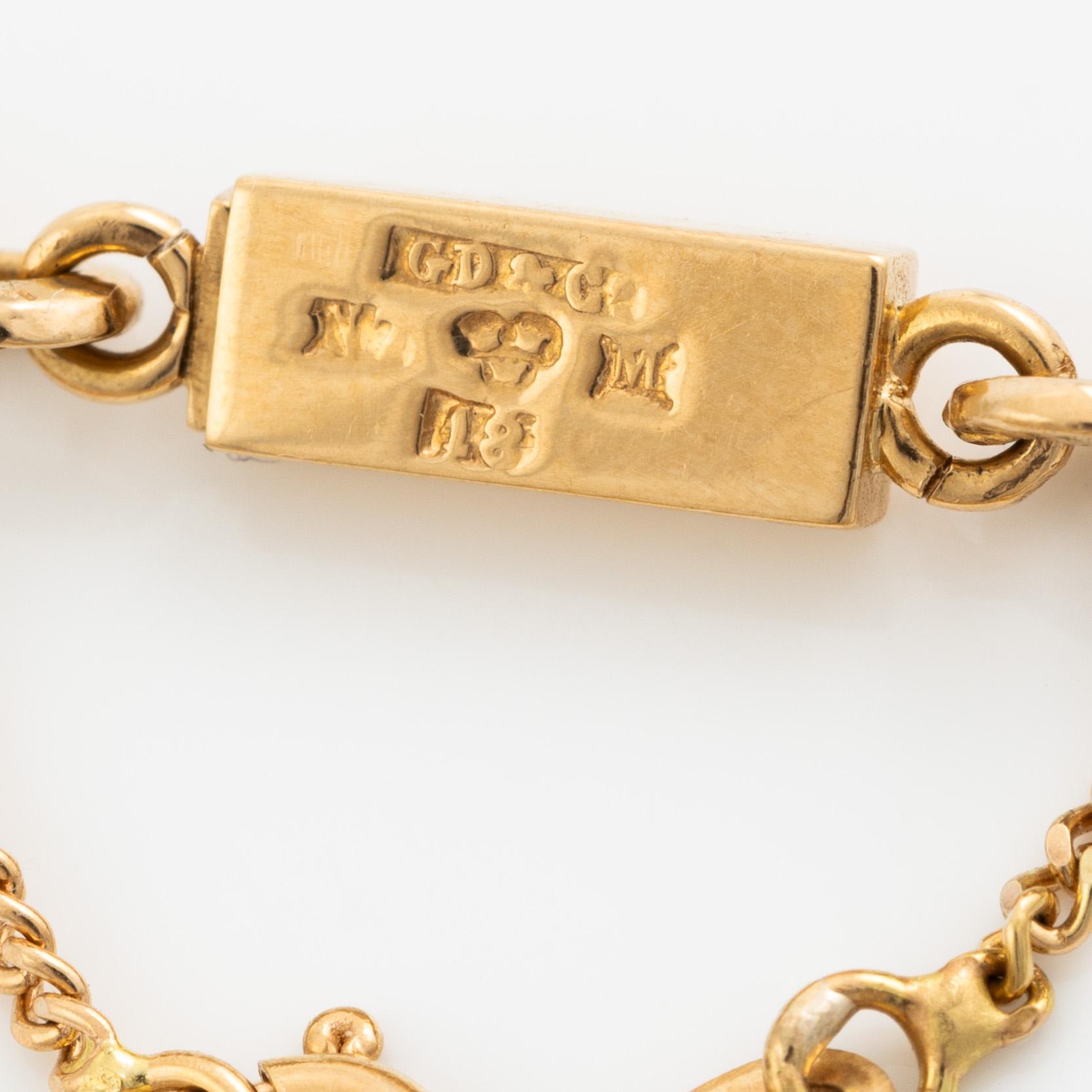 Collier, Dahlgren & Co, Malmö 1908, 18K gold with citrine and seed pearls.