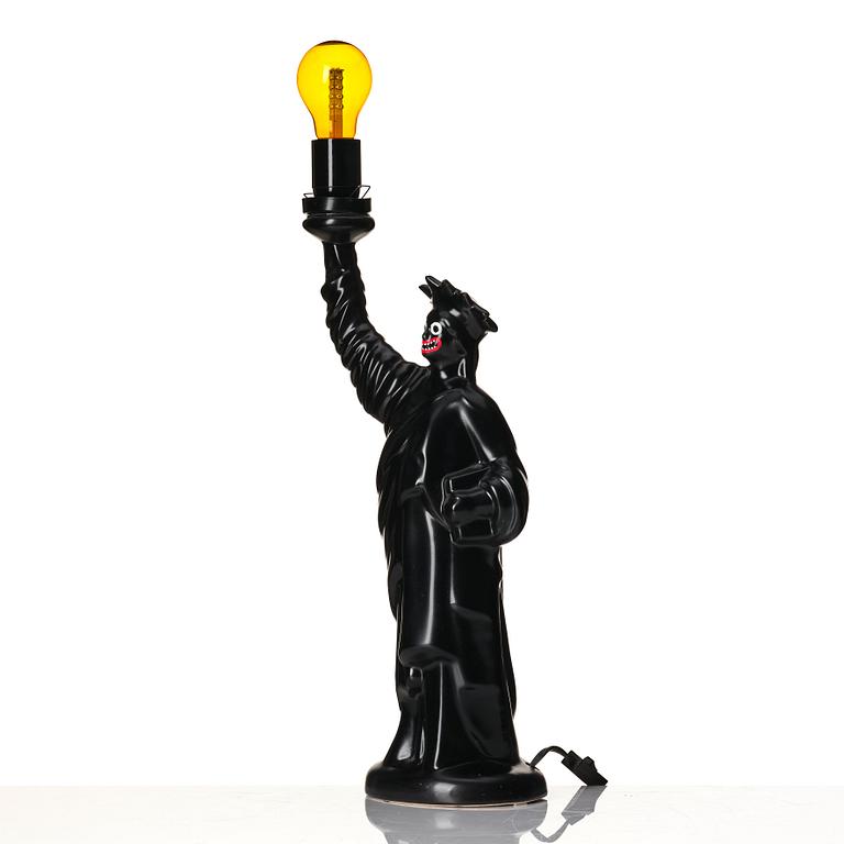 Makode Linde, skulptur / bordslampa "Frihetsgudinnan", 2000-tal.
