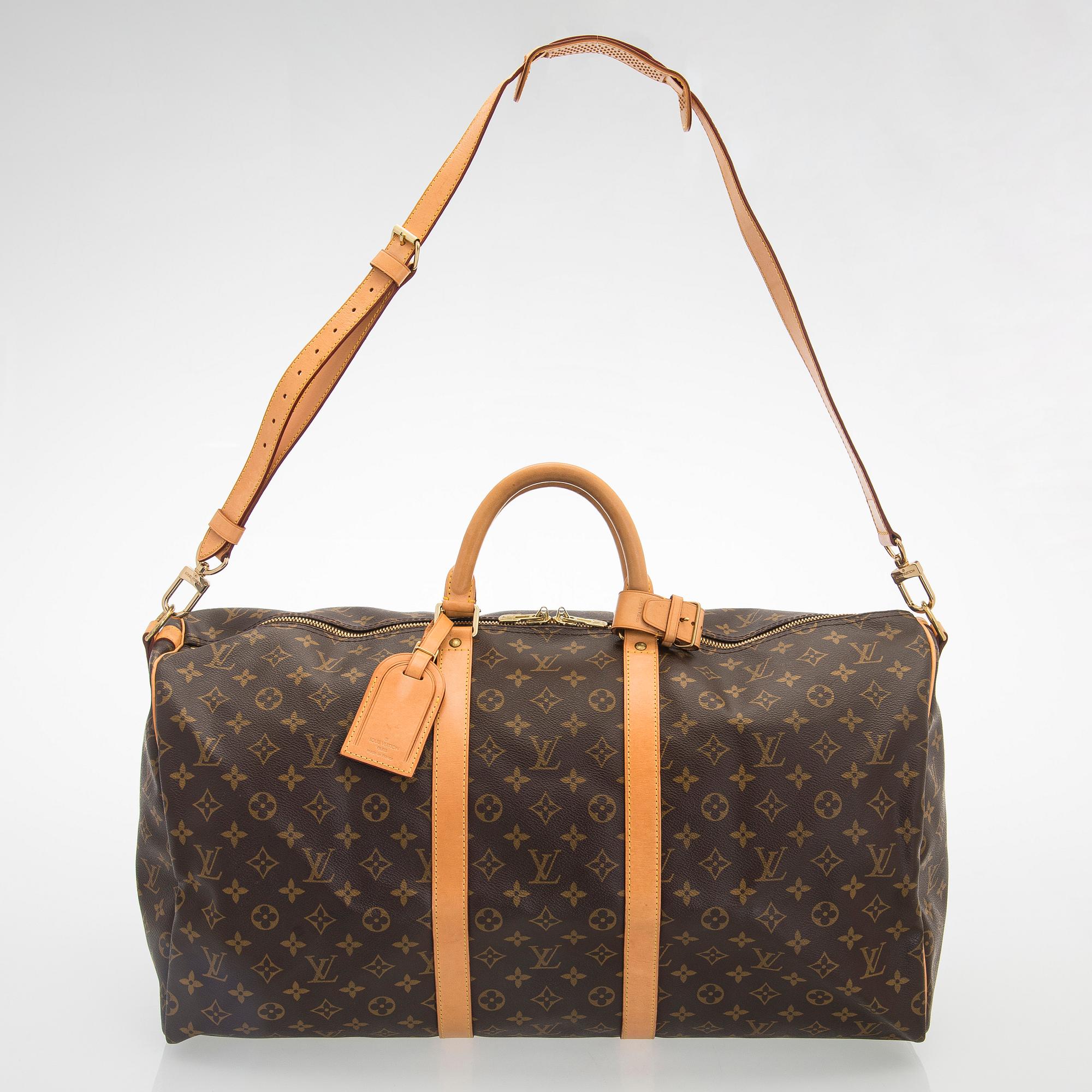 Louis Vuitton, a Monogram Canvas 'Keepall 55 Bandoulière' weekend bag.