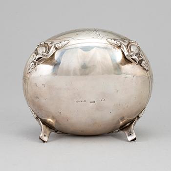 A Russian 19th century parcel-gilt silver sugar-casket.