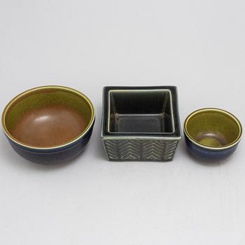 KÅGE VERKSTAD, a set of three stoneware bowls from the 1950's.