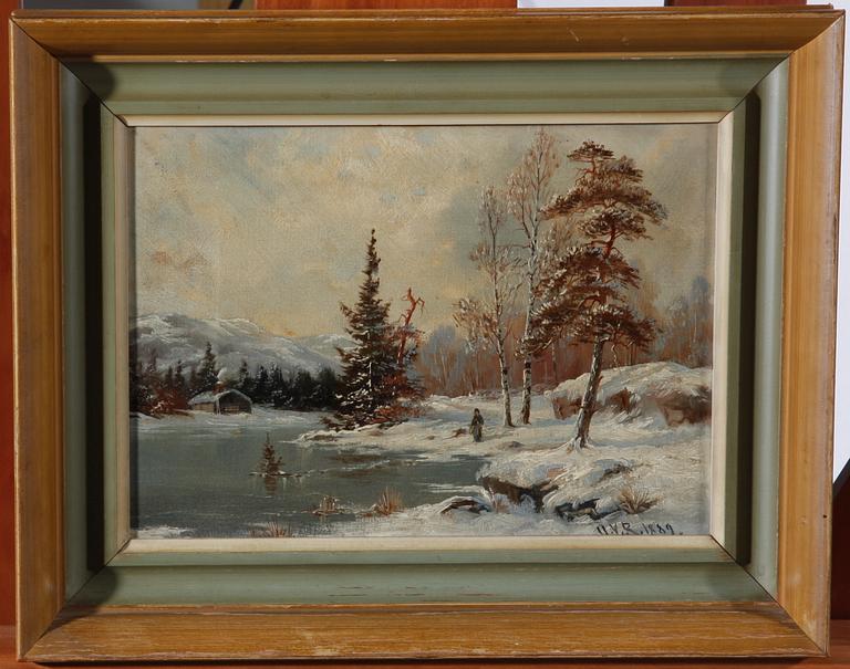 OKÄND KONSTNÄR. Olja på duk. Sign o dat. "AVR, 1889".