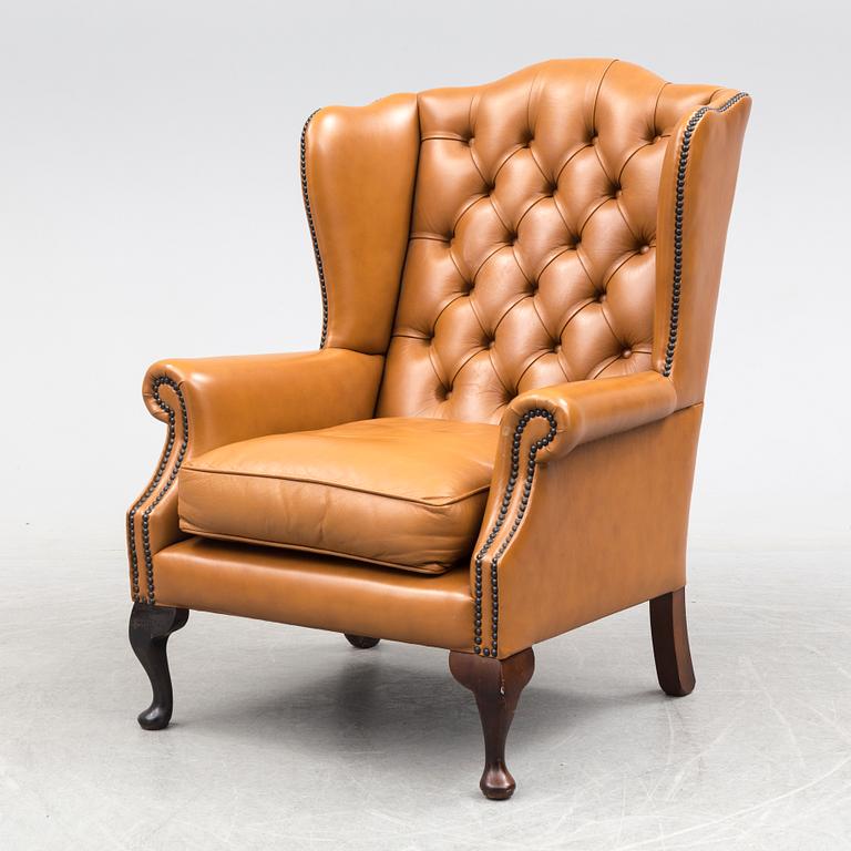 FÅTÖLJ, Engelsk stil, sent 1900-tal.