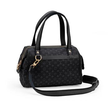 713. LOUIS VUITTON, a blue monogram canvas bag with shoulder strap.