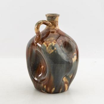 Andersson & Johansson vases 6 pcs Höganäs early 20th century glazed stoneware.