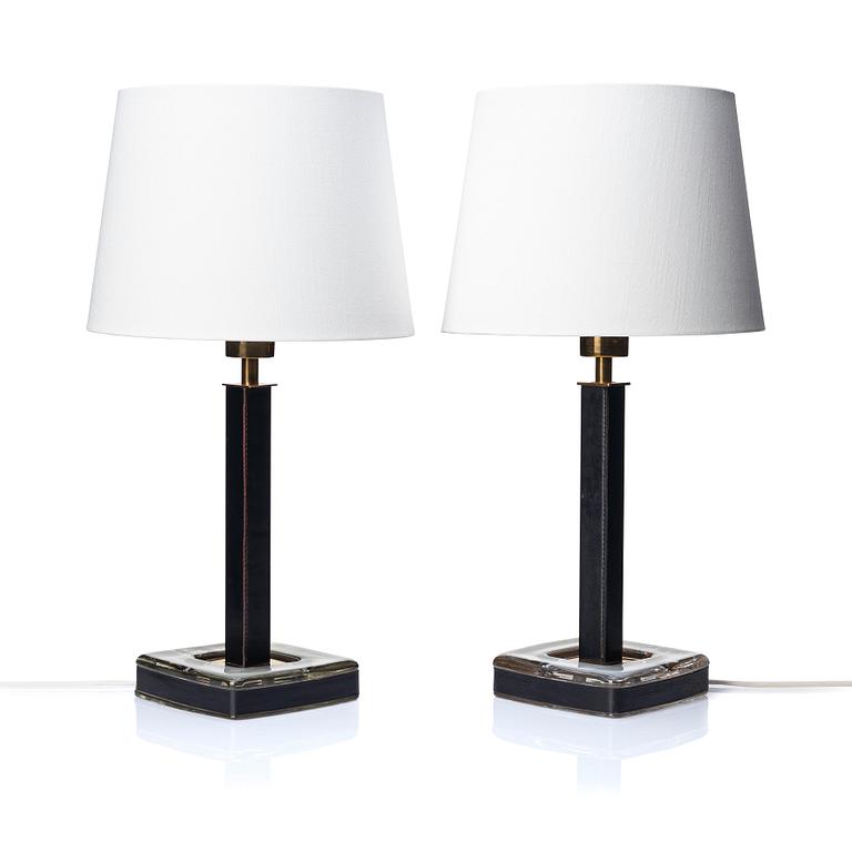 Uno Westerberg, a pair of table lamps, model '15773', Arvid Böhlmarks Lampfabrik, Sweden, 1960s-1970s.