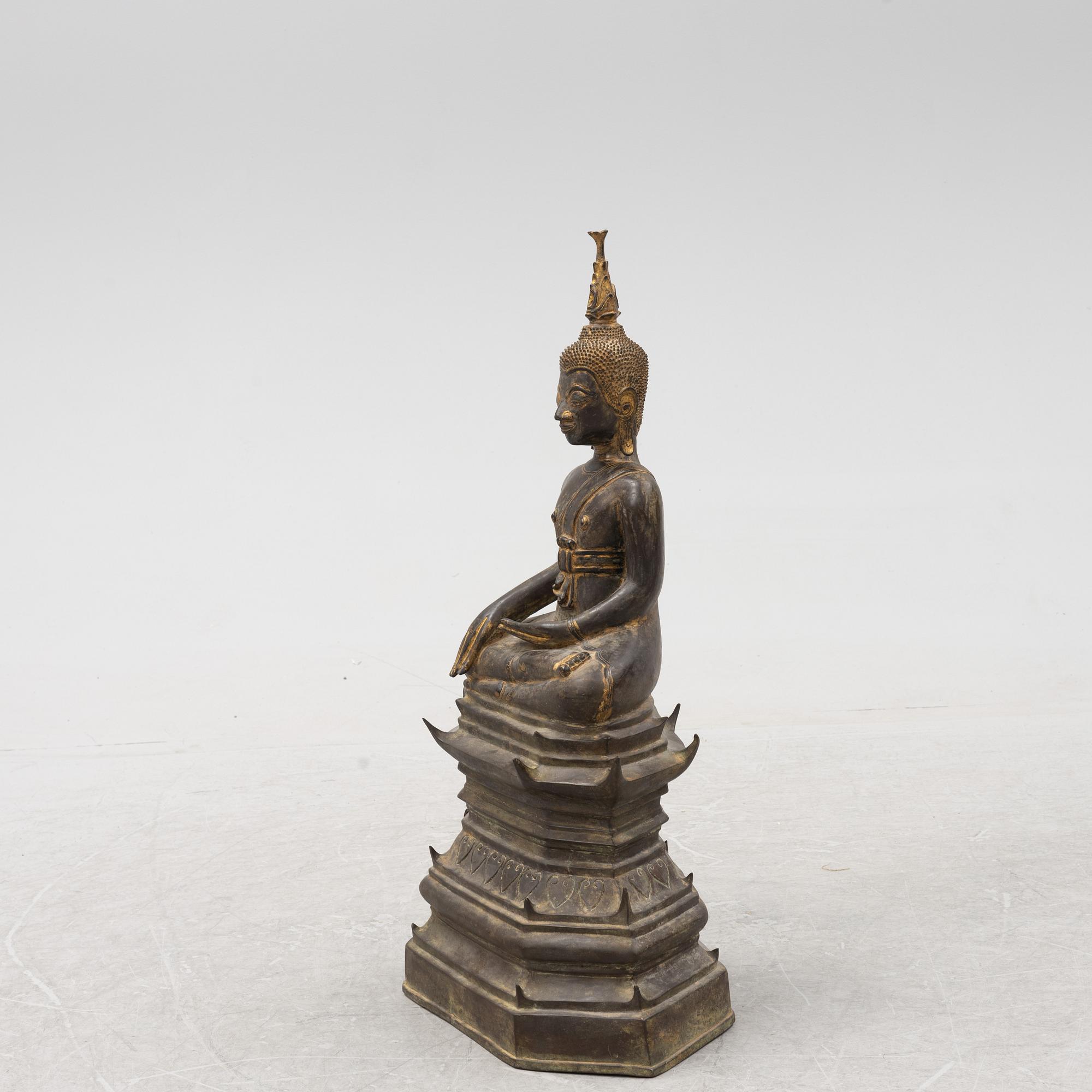 Buddha, brons, Laos, omkring år 1900.