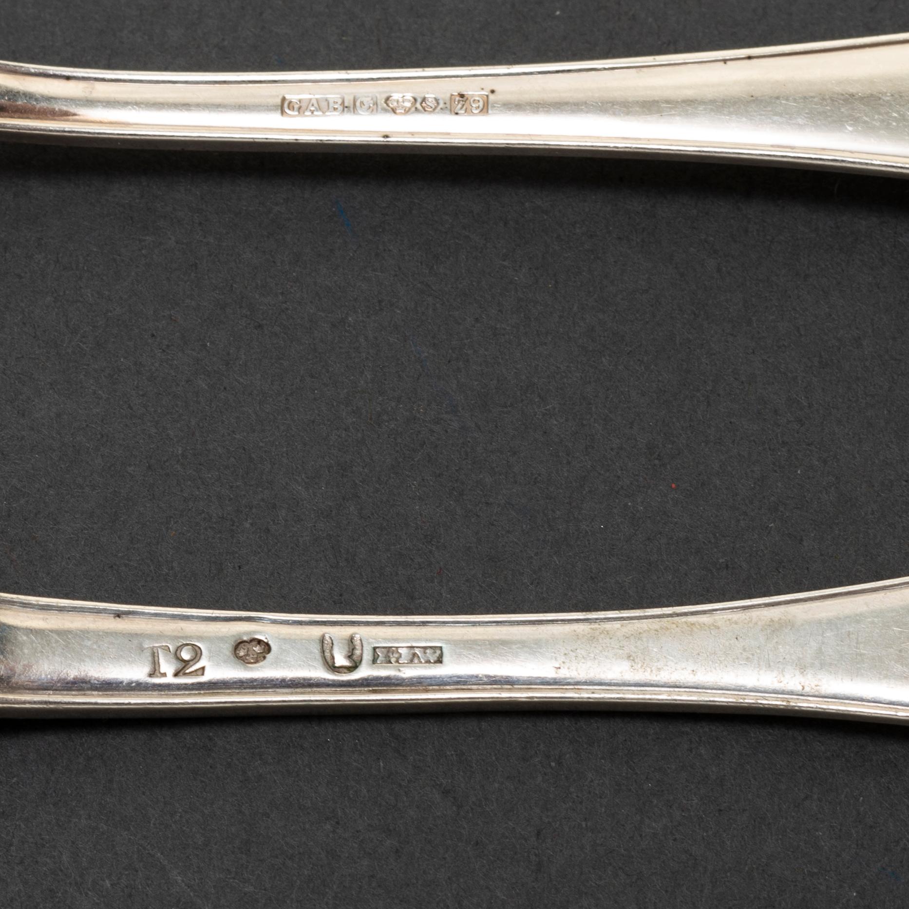 11 silver spoons, among others Magnus Ljungqvist, Kristianstad 1804.