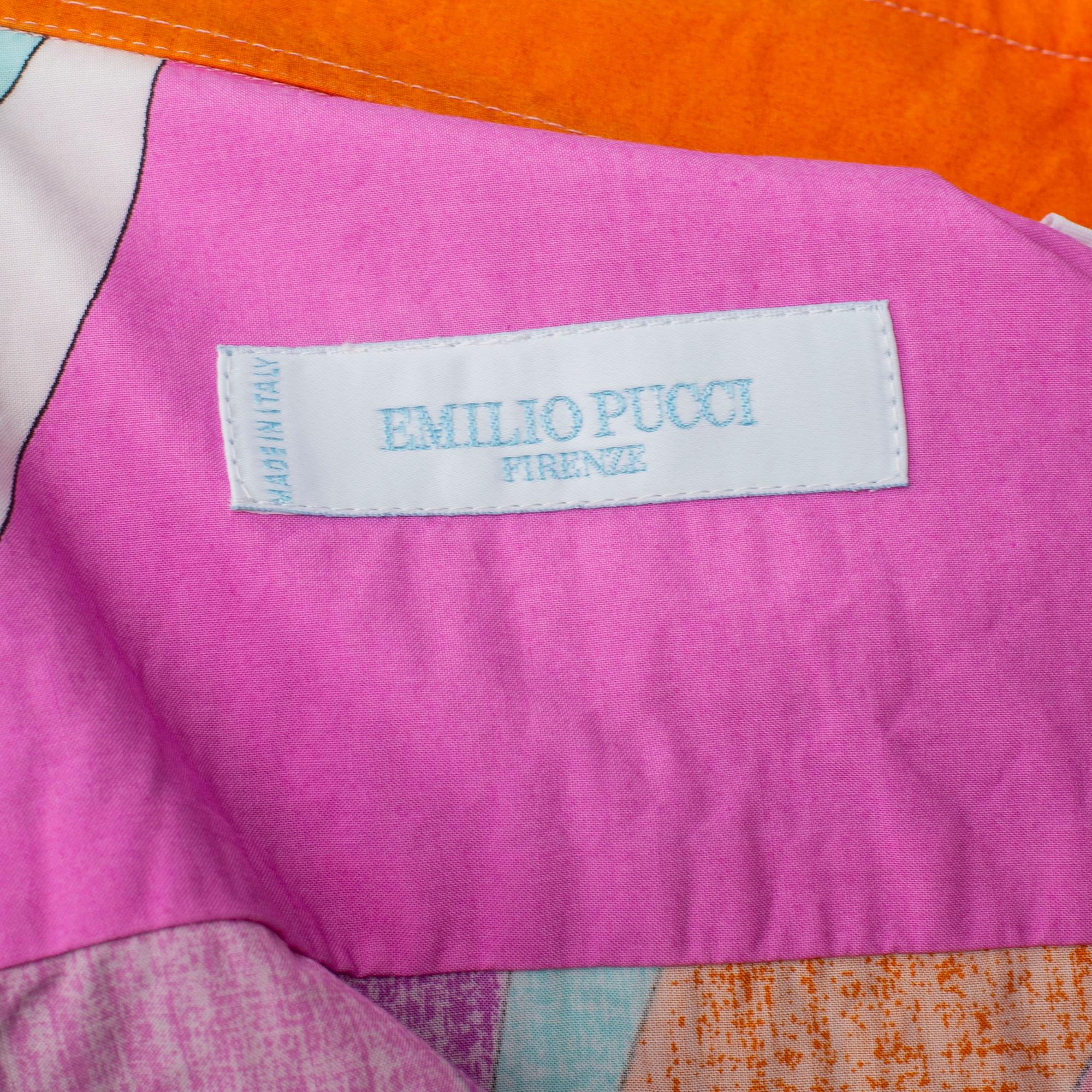 EMILIO PUCCI, a printed cotton shirt, size XL.