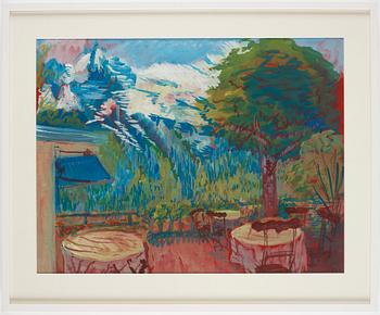 Sigrid Hjertén, Terrace in southern landscape.