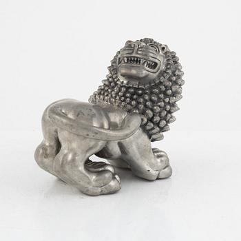 Anna Petrus, a pewter sculpture of a lion, Svenskt Tenn, Sweden 1990.