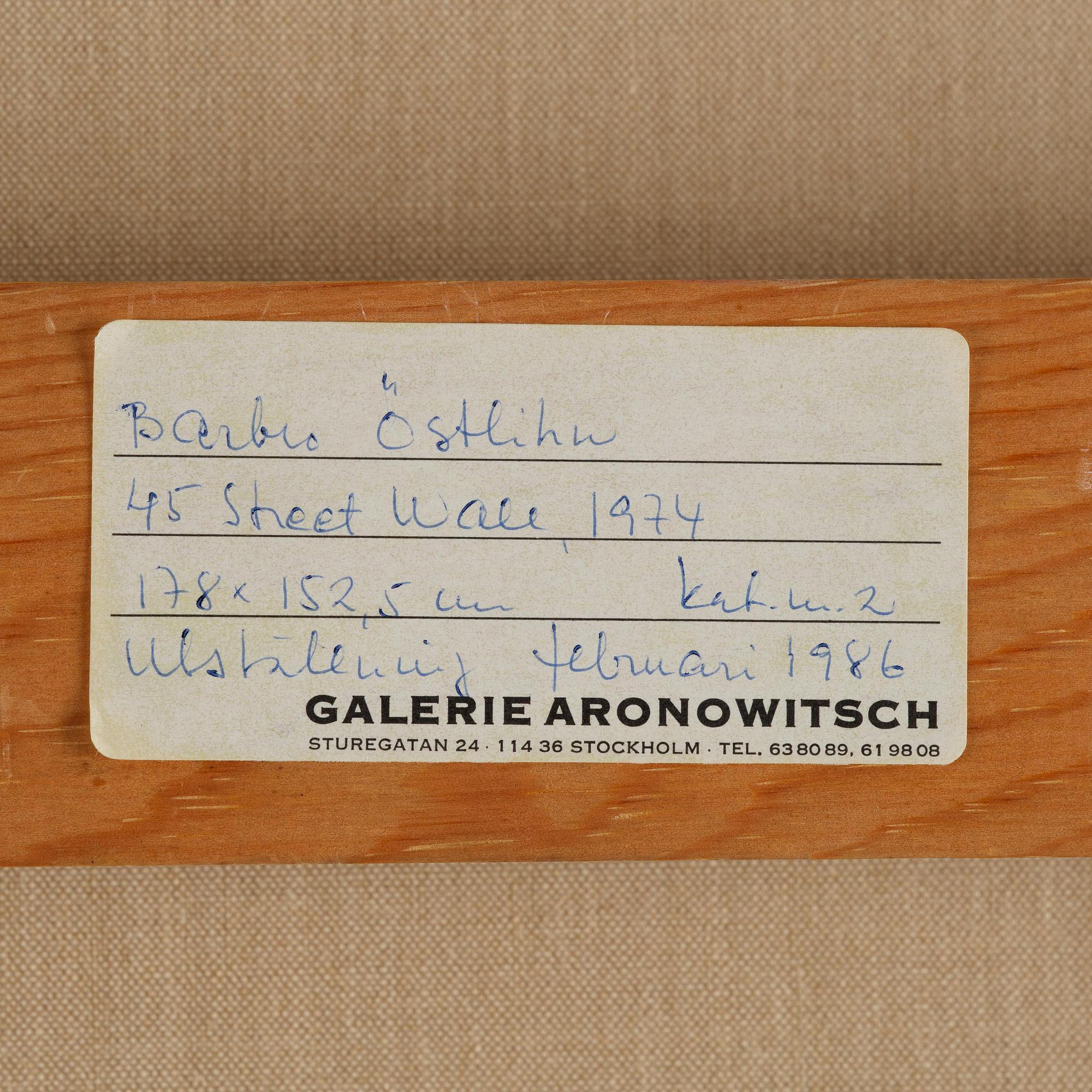 Barbro Östlihn, "45th Street Wall".