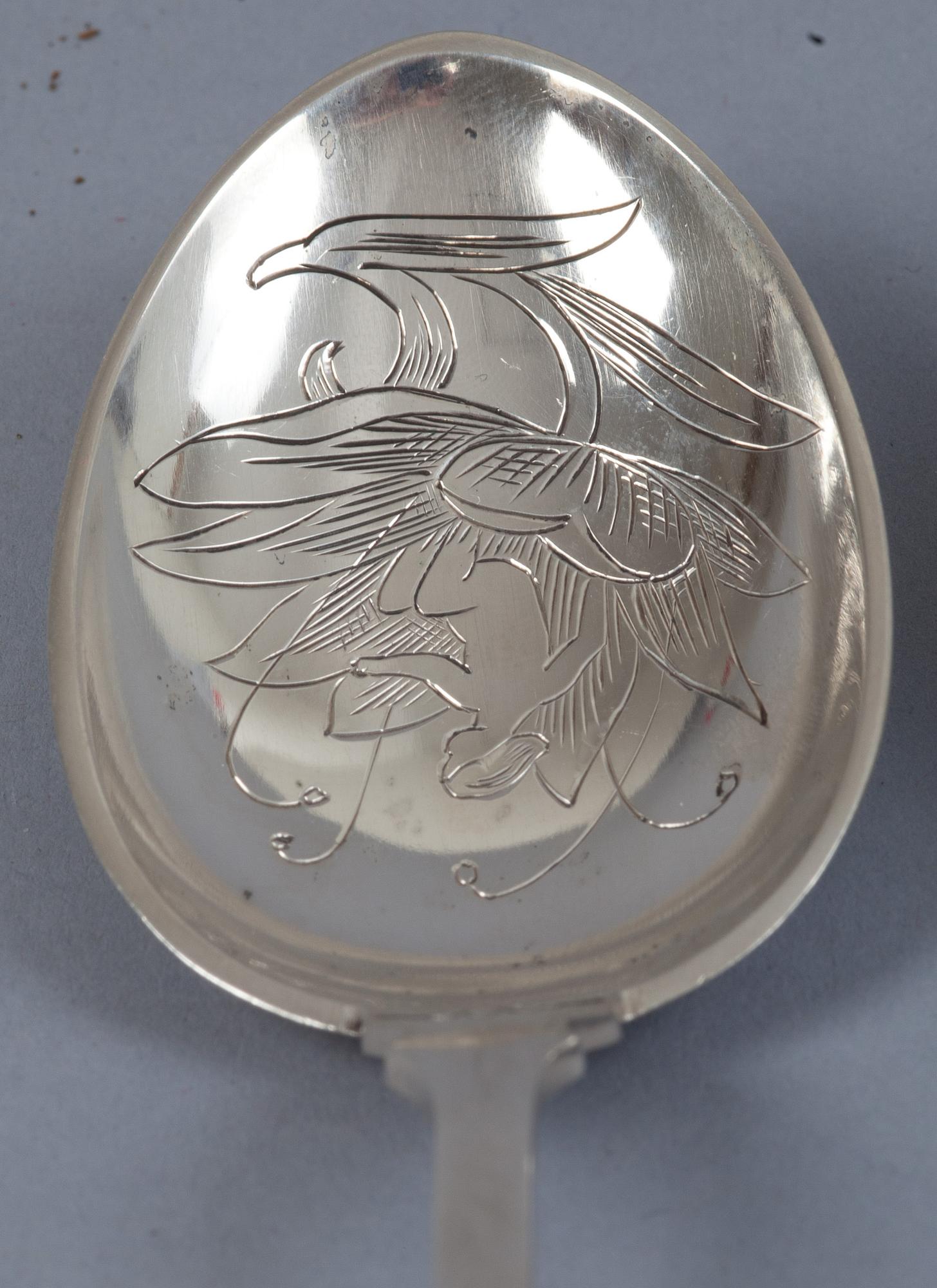PARTI SILVER, bl a Wiwen Nilsson och George Jensen, 9 delar. Vikt tot ca 600 g.