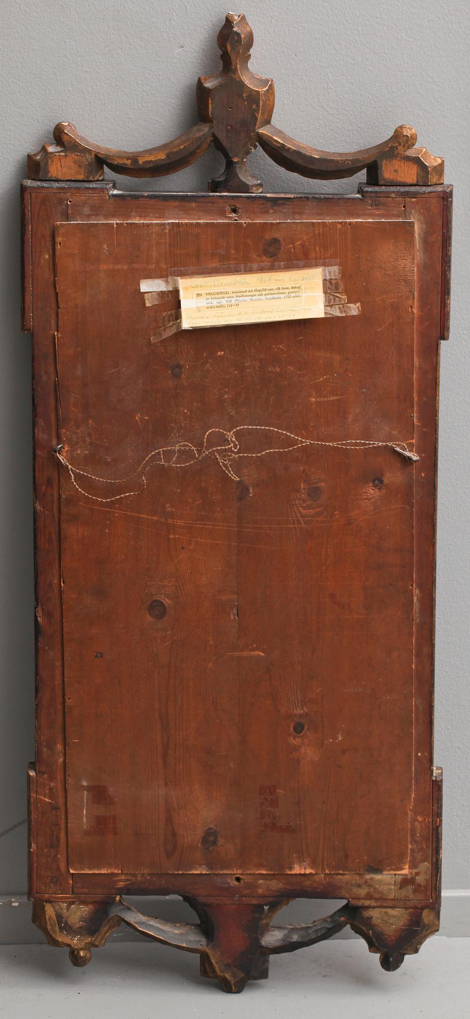 SPEGEL, Niclas Meunier(1754-1797), Stockholm, gustaviansk.