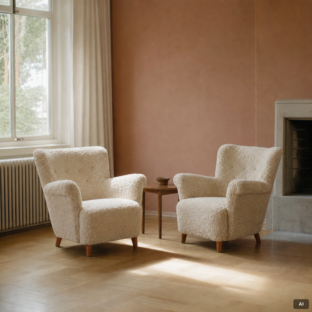 Swedish Modern, fåtöljer, ett par, 1940-tal.