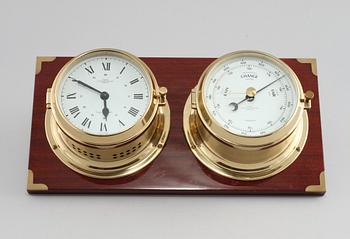 SKEPPSKLOCKA SAMT BAROMETER, Wempe, Hamburg, sent 1900- / tidigt 2000-tal.