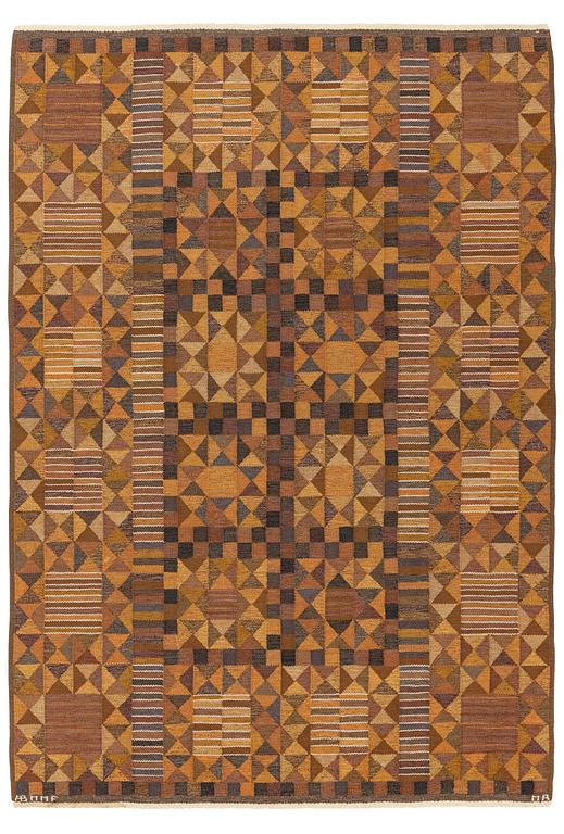 Marianne Richter, matta "Rubirosa Brun", Gobelängteknik, ca 288 x 203 cm, signerad AB MMF MR.