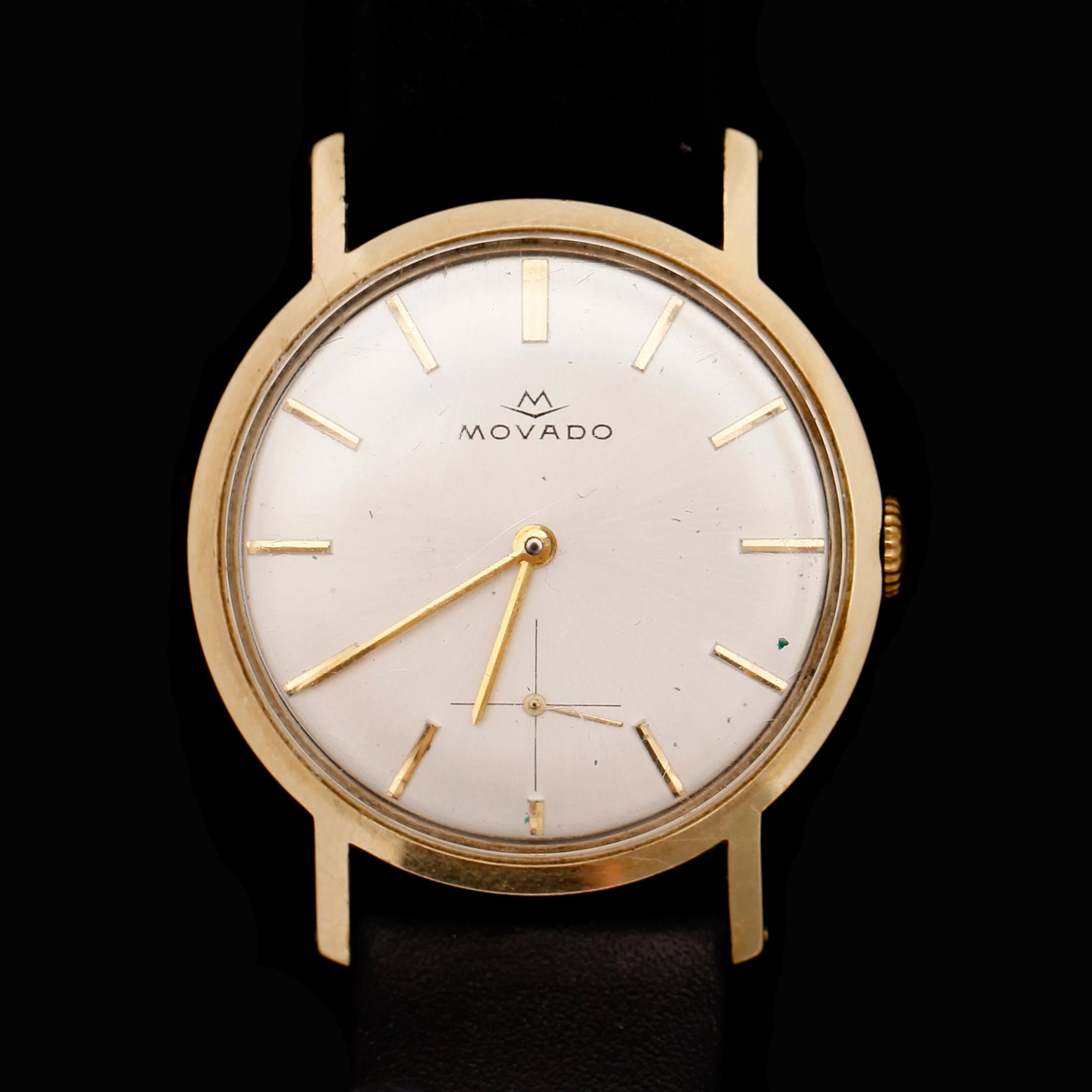 ARMBANDSUR, 18 k guld, Movado, 1960-tal.