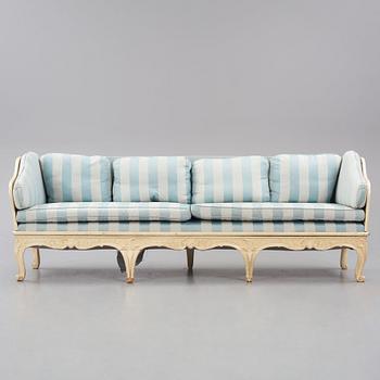 A Swedish Rococo sofa, later part of the 18th century.