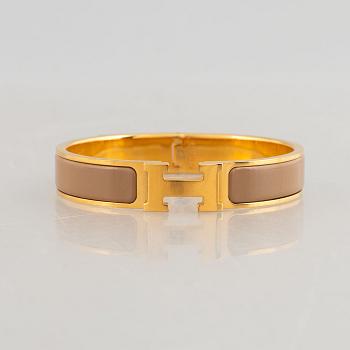 Hermès, armband "Clic H", Marron glacé.