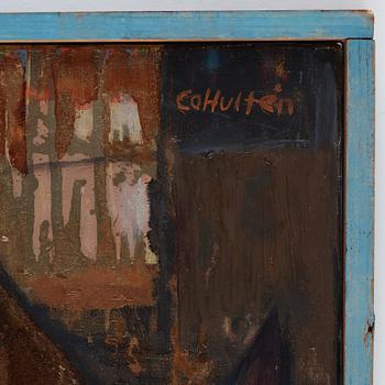 CO HULTÉN, oil on canvas, signed and signed and dated 1954 on strecther.