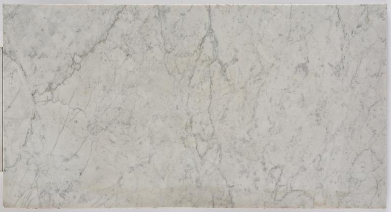 A Swedish Empire gilt wood and white marbel console table.