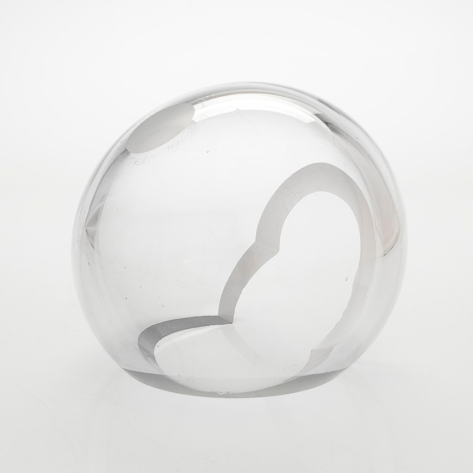 Tiina Nordström, an art glass signed Tiina Nordström, Iittala 1995.