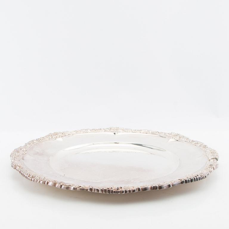 Trays/Serving dishes 3 pcs of nickel silver, first half of the 20th century.