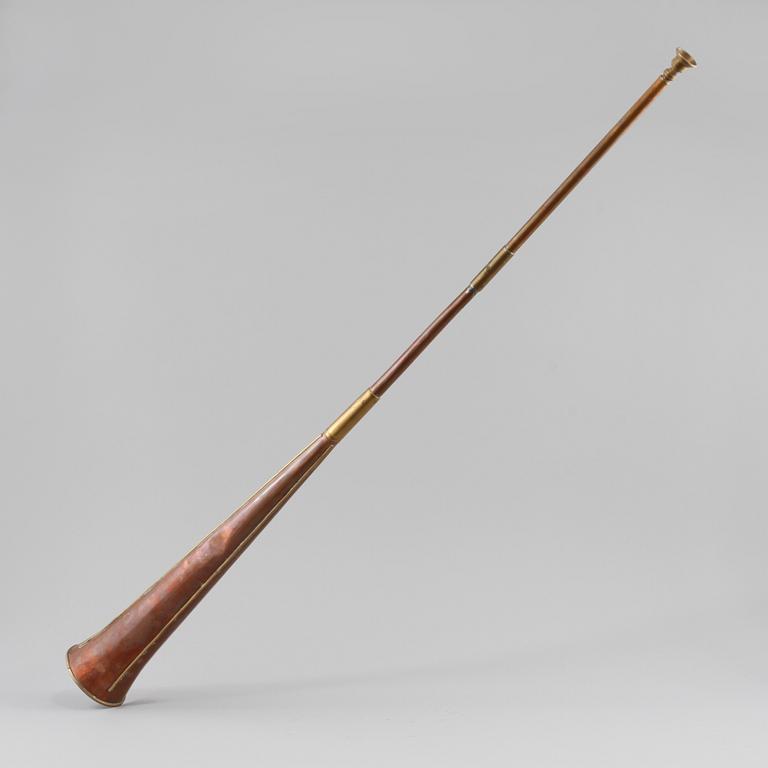 JAKTLUR, mässing och koppar, 1800-tal.