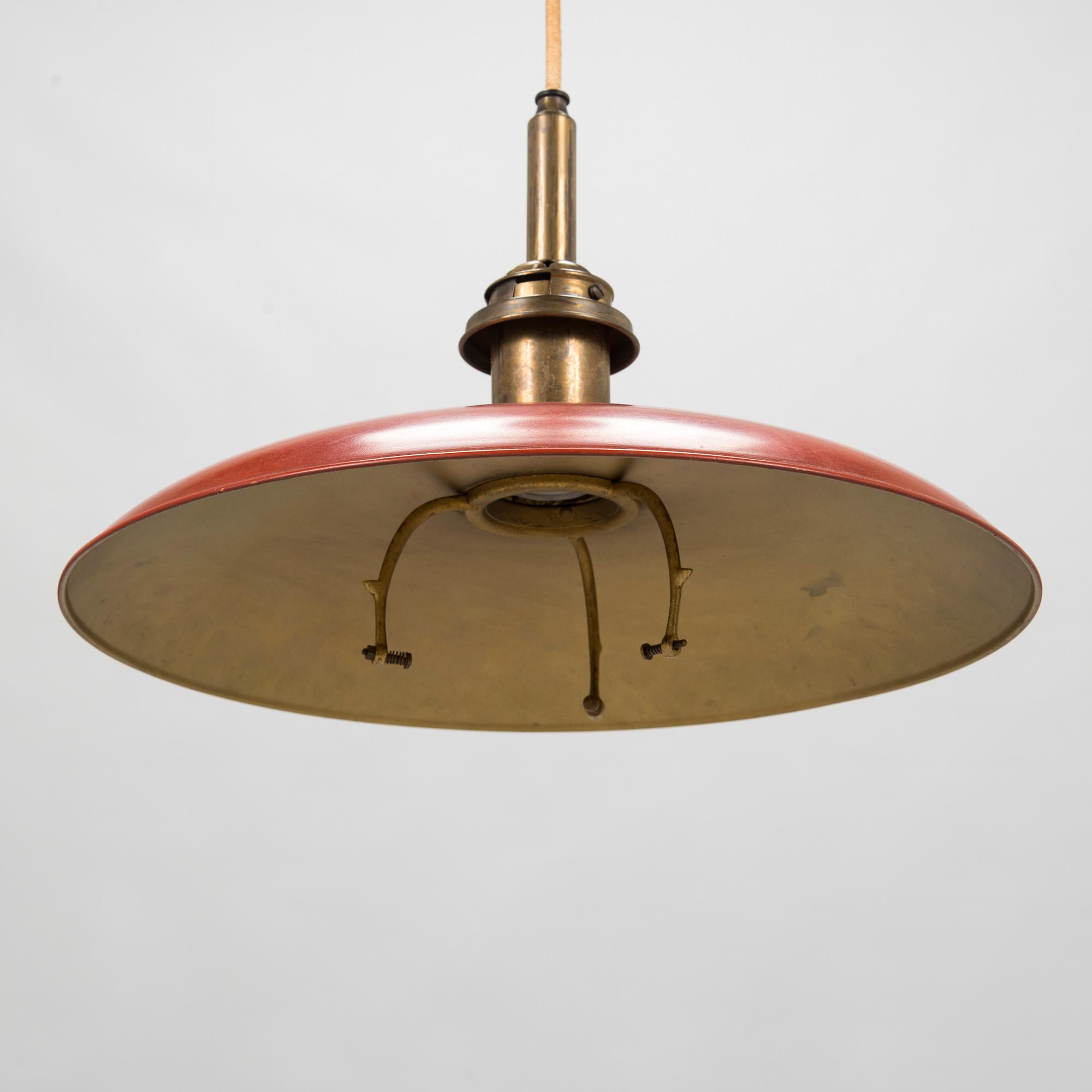Poul Henningsen, taklampa PH-4/4 "Pulley pendant" för Louis Poulsen, tillverkad  1926-1928.
